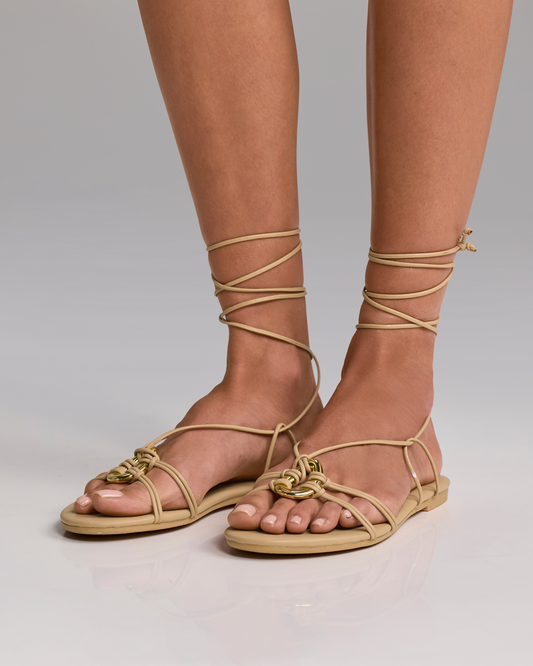 Strappy Gladiator Sandals with Modern Hardware